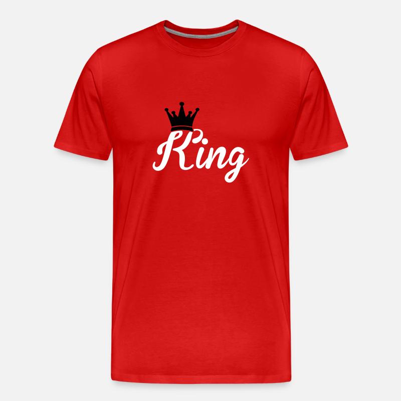king - Männer Premium Bio T-Shirt - Rot