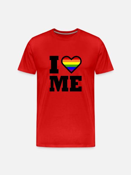 I love me - Männer Premium Bio T-Shirt - Rot