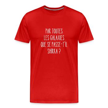par toutes les galaxies - T-shirt bio Premium Homme - rouge - Devant - Damien (186cm)
