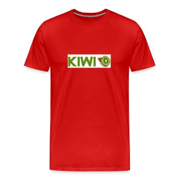 Kiwi - Männer Premium Bio T-Shirt - Rot - Vorne - Damien (186cm)