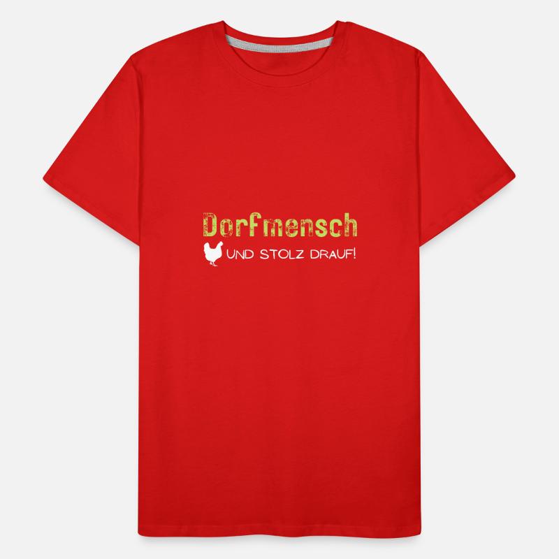 dorf mensch kind stolz drauf spruch geschenk idee Männer Premium Bio T-Shirt