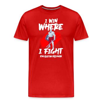 Schwertkämpfer Kämpfer Dolch Japan - Männer Premium Bio T-Shirt - Rot - Vorne - Damien (186cm)
