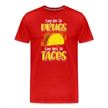 Entzug Süchtig Straight Edge Joint - Männer Premium Bio T-Shirt - Rot - Vorne - Damien (186cm)