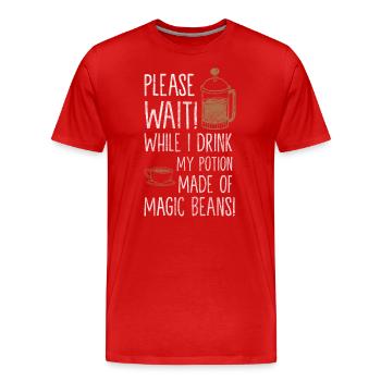 Potion Health Pharmacy - Men's Premium Organic T-Shirt - red - Front - Damien (186cm)
