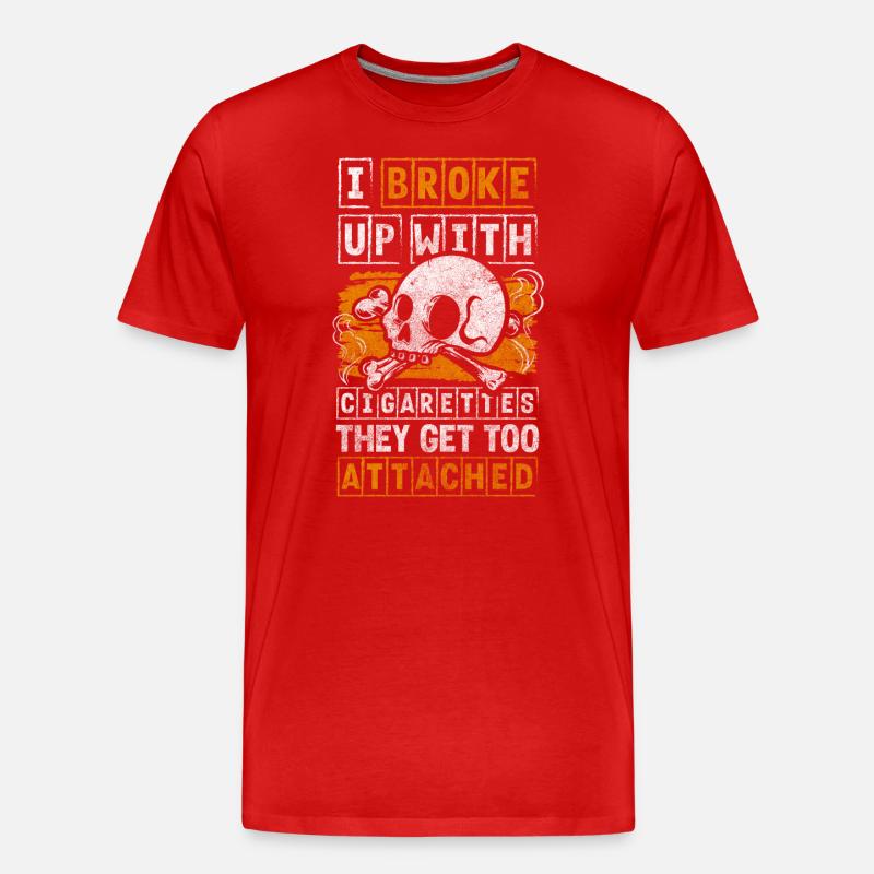 Nichtraucher Tabak - Männer Premium Bio T-Shirt - Rot