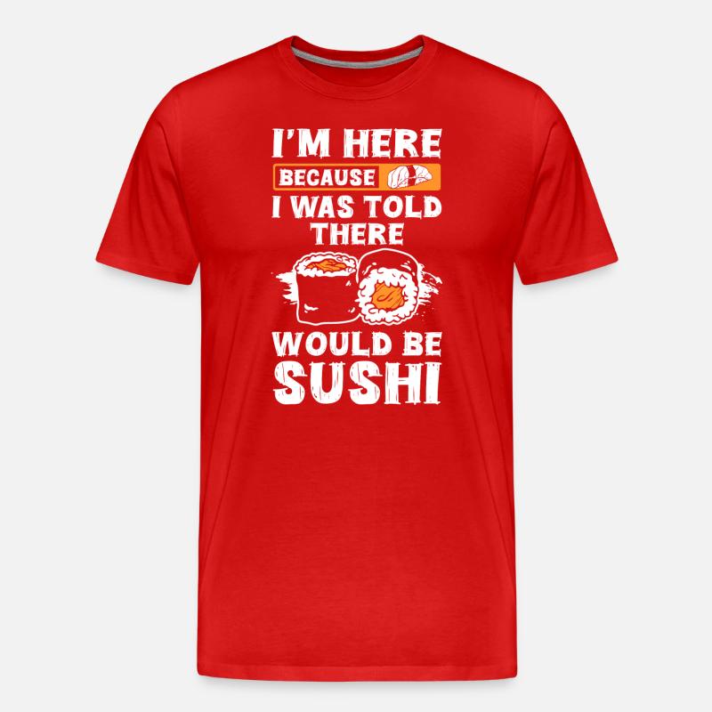 Japanisch Reis Lecker Stäbchen - Männer Premium Bio T-Shirt - Rot