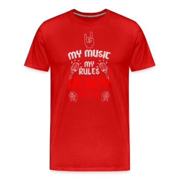 Rock and Roll Rock célèbre le hardcore - T-shirt bio Premium Homme - rouge - Devant - Damien (186cm)