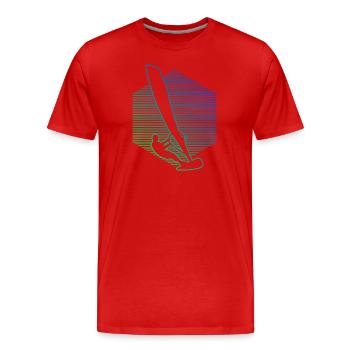 Femmes Surf Hommes Windsurf Windsurf Windsurf Windsurf - T-shirt bio Premium Homme - rouge - Devant - Damien (186cm)