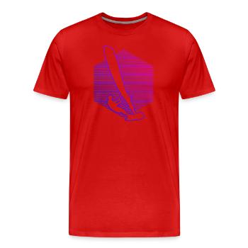 Windsurf Windsurf Windsurfer Hommes Surf Surfer - T-shirt bio Premium Homme - rouge - Devant - Damien (186cm)