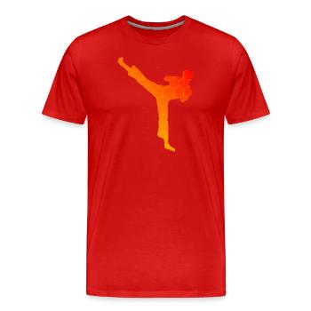 Kickboxing Femmes Boxe Boxe Kickboxing Kickboxing - T-shirt bio Premium Homme - rouge - Devant - Damien (186cm)