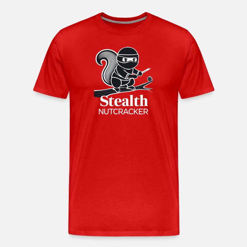 Ninja-Eichhörnchen - Männer Premium Bio T-Shirt - Rot