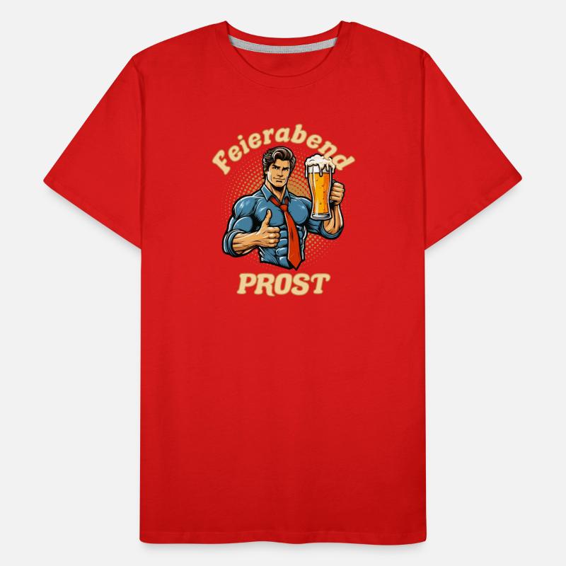 Feierabend Prost Männer Premium Bio T-Shirt