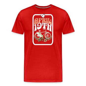 Bicycle day - Men's Premium Organic T-Shirt - red - Front - Damien (186cm)