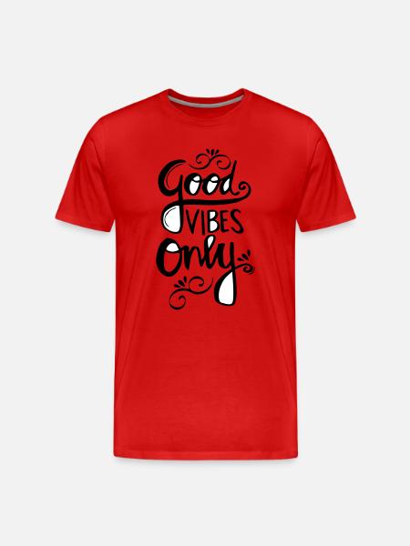 Good vibes only - Men's Premium Organic T-Shirt - red