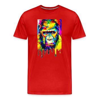 Urban Gorilla - Graffiti Art - T-shirt bio Premium Homme - rouge - Devant - Damien (186cm)