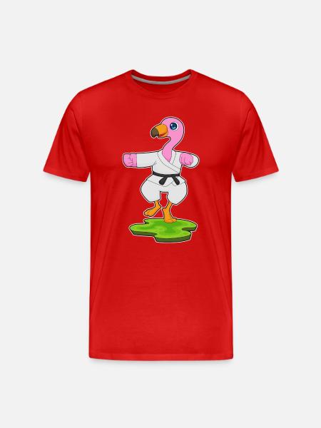 Flamingo Karate Martial Arts - Men's Premium Organic T-Shirt - red