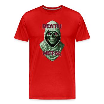 Gothic Totenschädel mit metallischen Akzenten - Männer Premium Bio T-Shirt - Rot - Vorne - Damien (186cm)