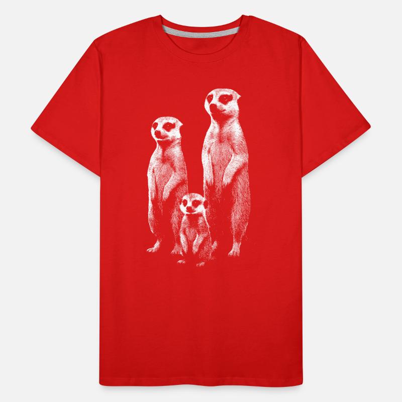 Erdmännchen hell Männer Premium Bio T-Shirt