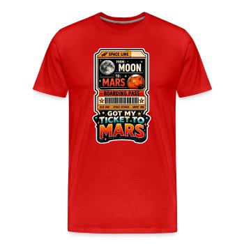 Lass Uns Zum Mars Gehen. Mars-erkundungsmission - Männer Premium Bio T-Shirt - Rot - Vorne - Damien (186cm)