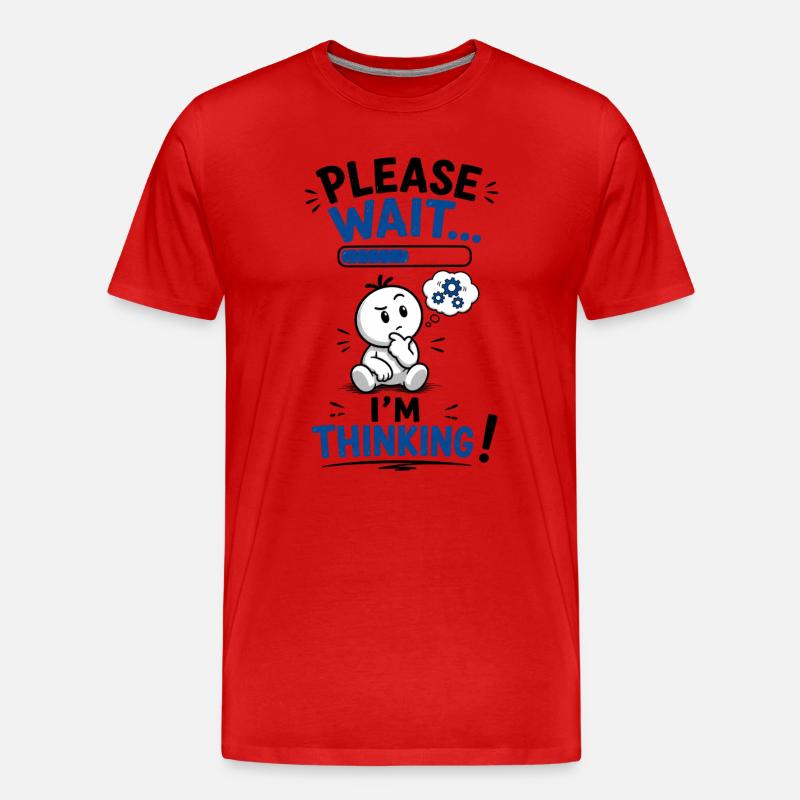 Wait... Loading reflection - Men's Premium Organic T-Shirt - red