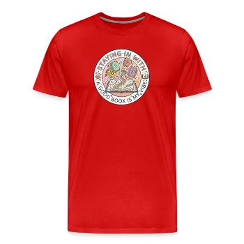 Livres - T-shirt bio Premium Homme - rouge - Devant - Damien (186cm)