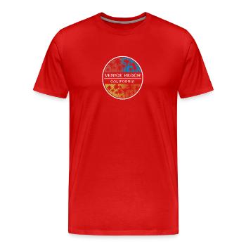 Venice Beach Kalifornien Stilvolles Urlaubssouvenir - Männer Premium Bio T-Shirt - Rot - Vorne - Damien (186cm)