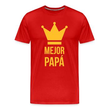 Papà / Papá / Papa / Día del Padre / cumpleaños - Men's Premium Organic T-Shirt - red - Front - Damien (186cm)