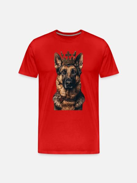 German Shepherd - Men's Premium Organic T-Shirt - red
