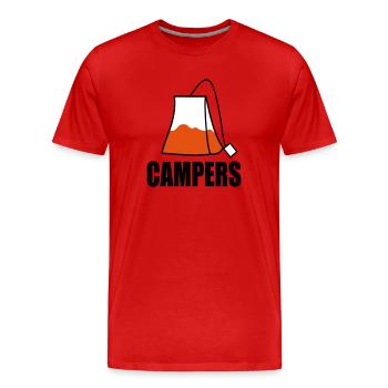 Campers - T-shirt bio Premium Homme - rouge - Devant - Damien (186cm)