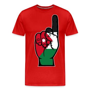 Drapeau jordanien numéro 1 - T-shirt bio Premium Homme - rouge - Devant - Damien (186cm)