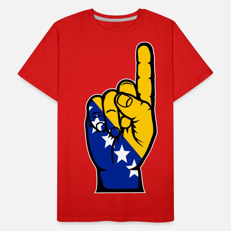 Drapeau de Bosnie numéro 1 T-shirt bio Premium Homme