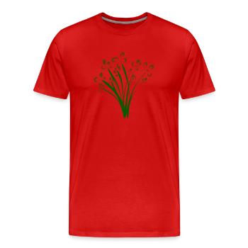 Les bouquets de fleurs - T-shirt bio Premium Homme - rouge - Devant - Damien (186cm)