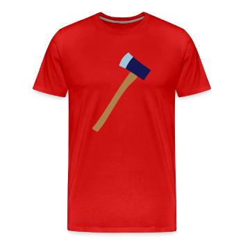 axe - Men's Premium Organic T-Shirt - red - Front - Damien (186cm)