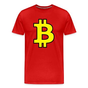 Bitcoin Satoshi Nakamoto - Männer Premium Bio T-Shirt - Rot - Vorne - Damien (186cm)