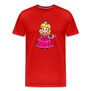 Princess - Men's Premium Organic T-Shirt - red - Front - Damien (186cm)