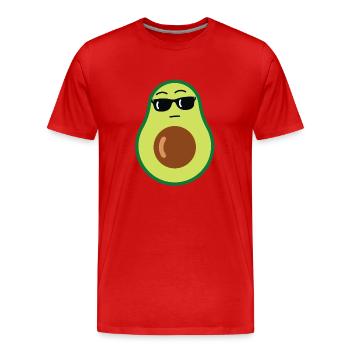 Avocado - Männer Premium Bio T-Shirt - Rot - Vorne - Damien (186cm)