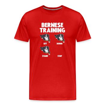 Bouvier Bernois Training Chien - T-shirt bio Premium Homme - rouge - Devant - Damien (186cm)