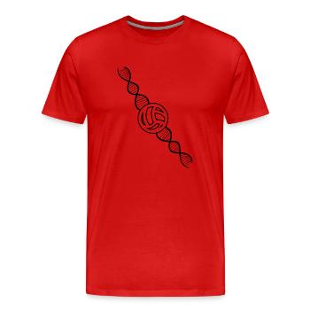 Volleyball Beach Volleyball Volleyball Volleyball Cadeau - T-shirt bio Premium Homme - rouge - Devant - Damien (186cm)
