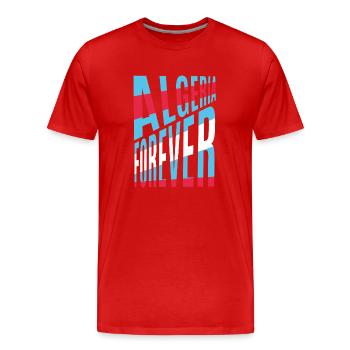 Algeria forever - Men's Premium Organic T-Shirt - red - Front - Damien (186cm)