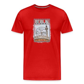 Berlin Germany City Skyline Home Love - Men's Premium Organic T-Shirt - red - Front - Damien (186cm)