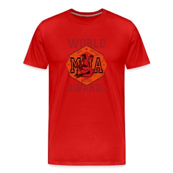 Arts martiaux mixtes - MMA - T-shirt bio Premium Homme - rouge - Devant - Damien (186cm)