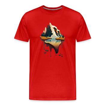 SURREAL - Men's Premium Organic T-Shirt - red - Front - Damien (186cm)