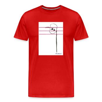Musical note - Men's Premium Organic T-Shirt - red - Front - Damien (186cm)