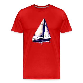 voilier voilier voilier voilier voilier voilier - T-shirt bio Premium Homme - rouge - Devant - Damien (186cm)
