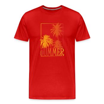 Sommer!!!! - Männer Premium Bio T-Shirt - Rot - Vorne - Damien (186cm)