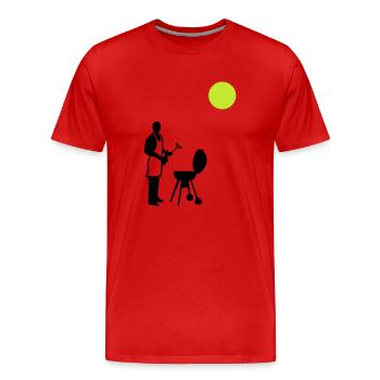 grillen sommer - Männer Premium Bio T-Shirt - Rot - Vorne - Damien (186cm)