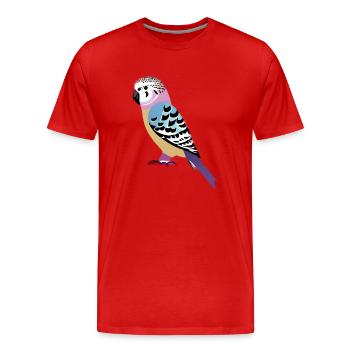 Budgie Bird Cockatiel Bird Propriétaire - T-shirt bio Premium Homme - rouge - Devant - Damien (186cm)