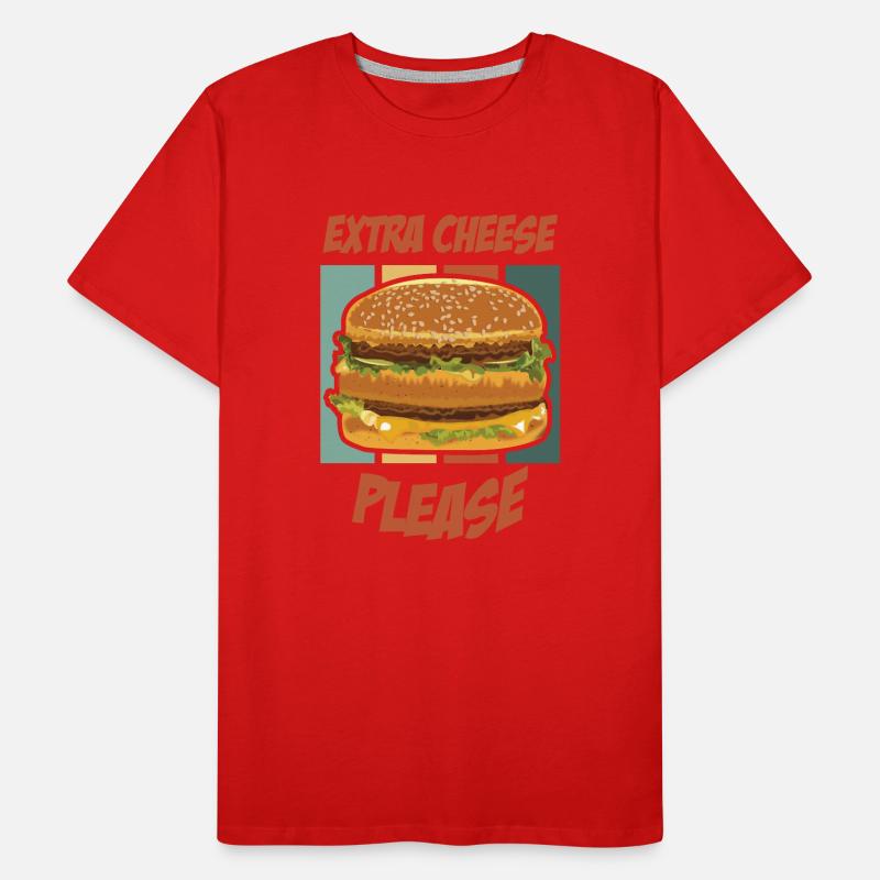 Extra Käse, bitte - Burger Männer Premium Bio T-Shirt
