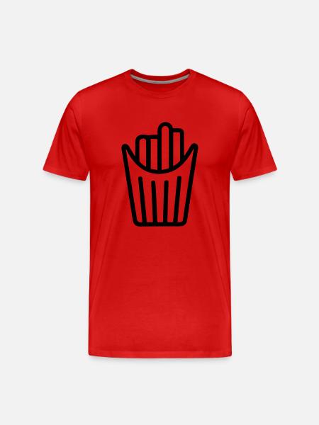 French fries cone - Men's Premium Organic T-Shirt - red