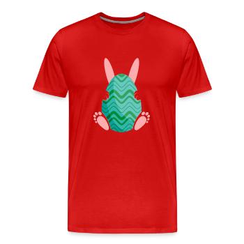 Pâques / Lapin de Pâques / t-shirt humour pâques - T-shirt bio Premium Homme - rouge - Devant - Damien (186cm)